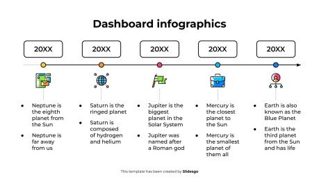 대시보드 인포그래픽 프레젠테이션 템플릿