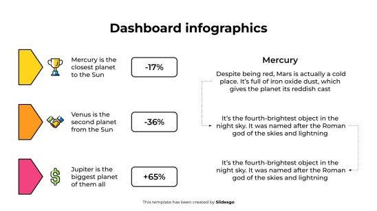 대시보드 인포그래픽 프레젠테이션 템플릿