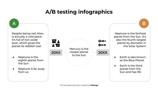 Infographies sur les tests A/B Modèles de présentation