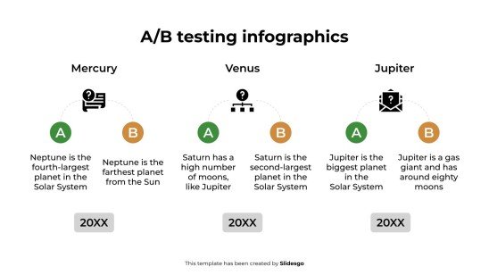 Infographies sur les tests A/B Modèles de présentation