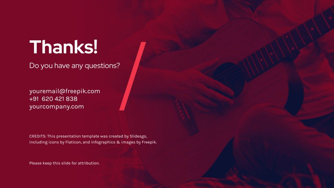 Guitar Lesson Google Slides theme and PowerPoint template