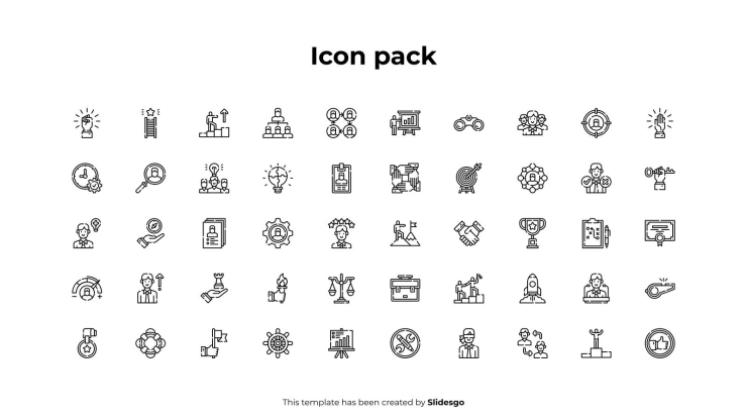 목표 정렬 다이어그램 인포그래픽 프레젠테이션 템플릿