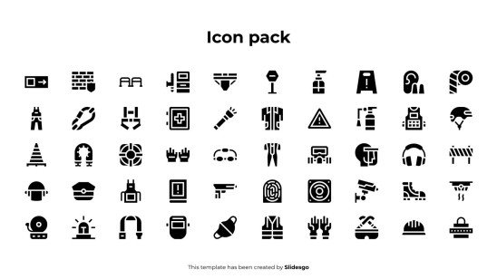 Modelo de apresentação Infográficos de segurança