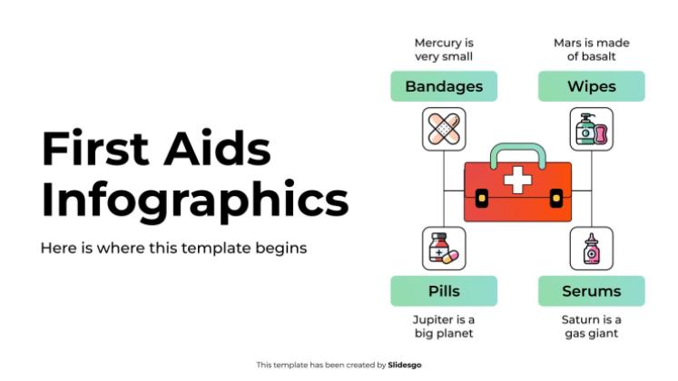Infographies sur les premiers secours Modèles de présentation