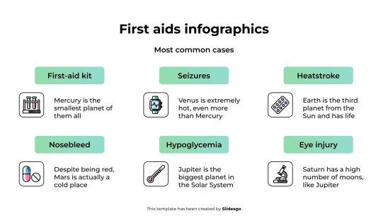 Infographies sur les premiers secours Modèles de présentation