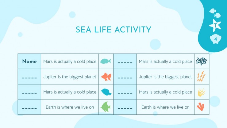 Vie marine Modèles de présentation