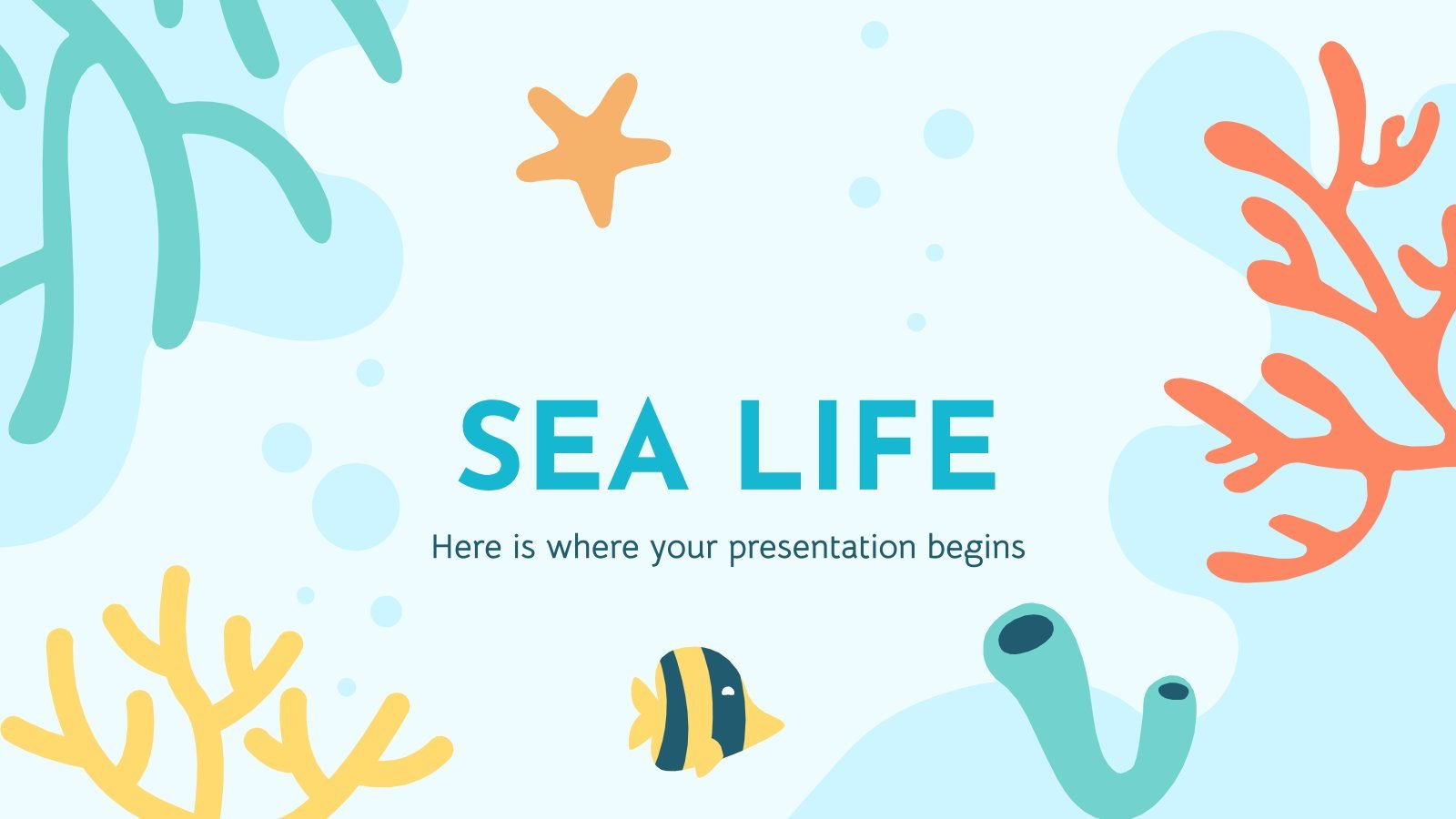 Sea Life presentation template 