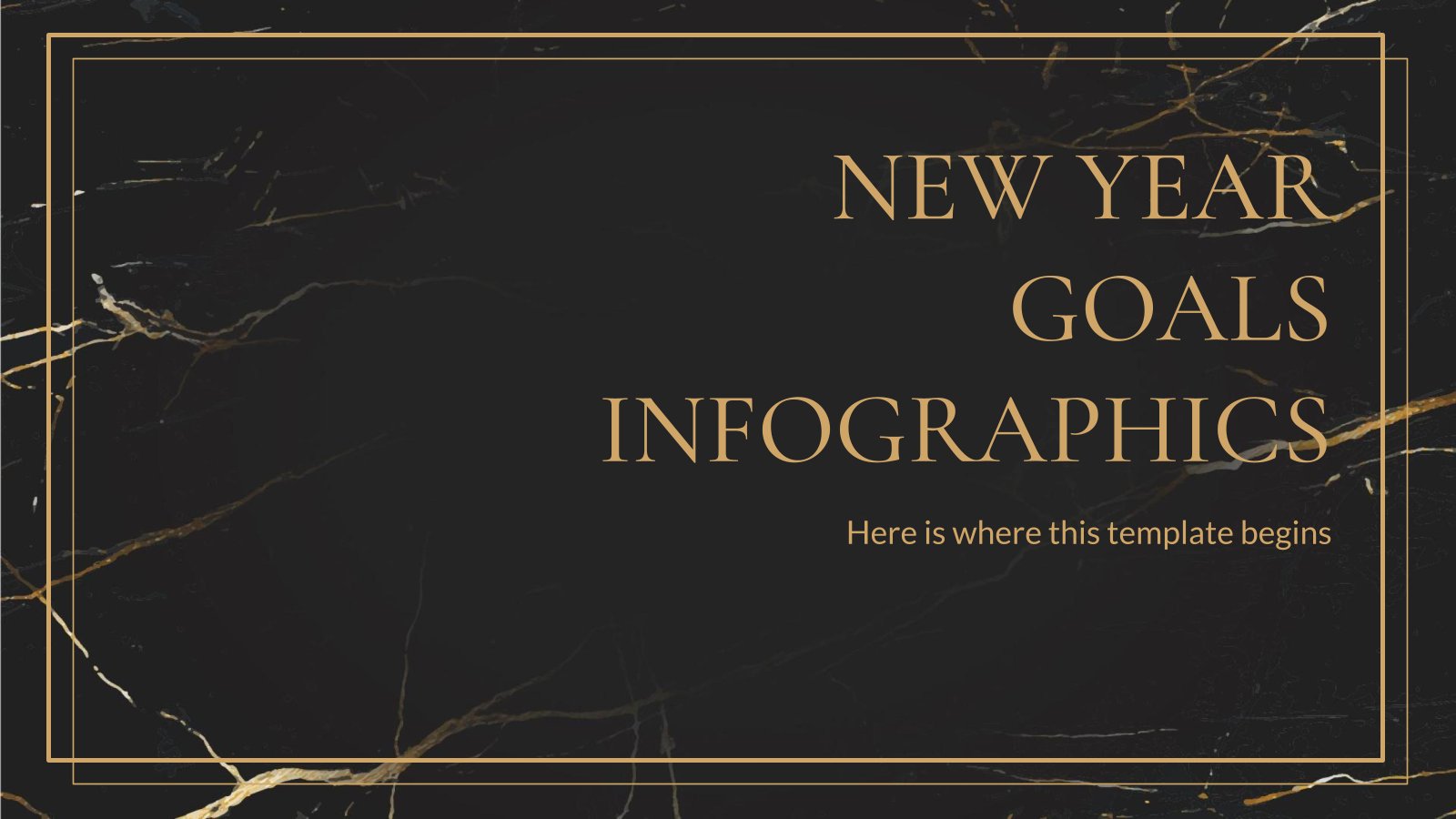 New Year Goals Infographics presentation template 