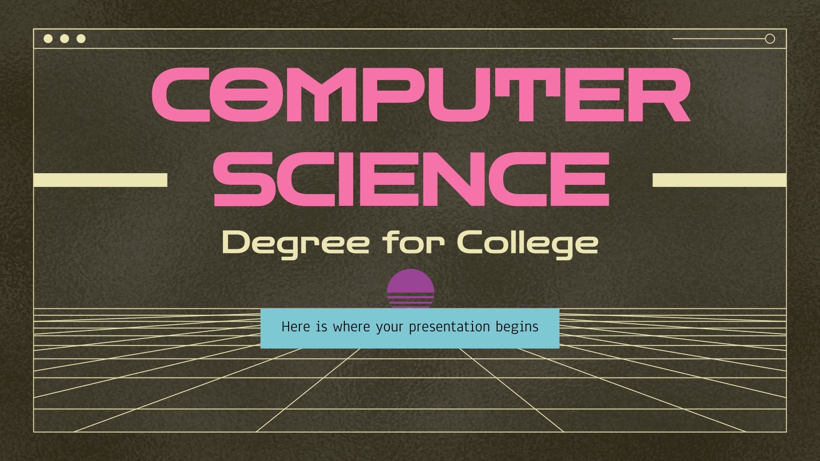 Computer Science Degree for College presentation template 