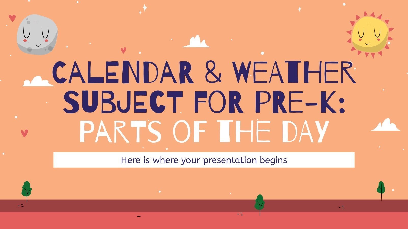 Calendar & Weather Parts of the Day Google Slides & PPT