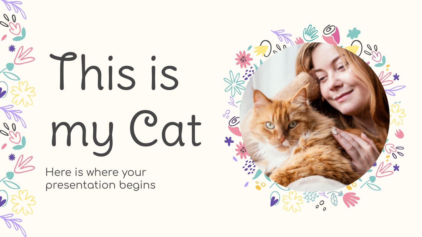 This Is My Cat presentation template 