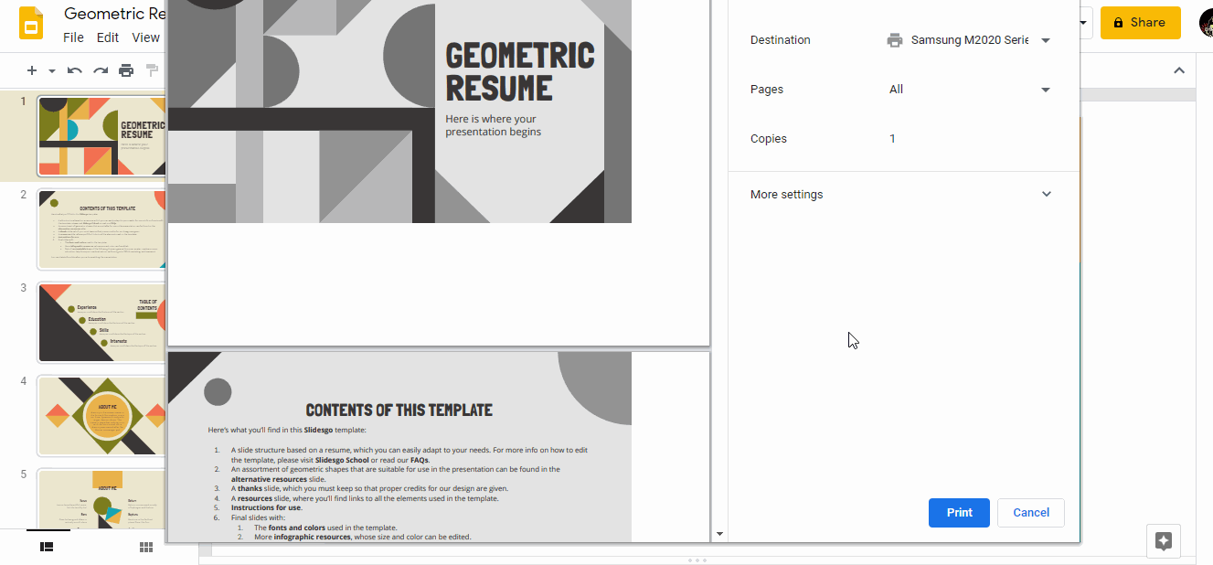 How to Print Presentations in Google Slides Tutorial