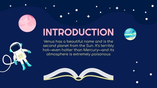 우주 탐험 수업 프레젠테이션 템플릿