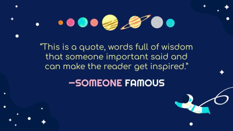 우주 탐험 수업 프레젠테이션 템플릿