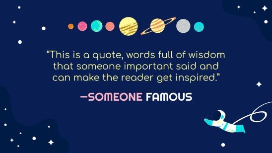 우주 탐험 수업 프레젠테이션 템플릿