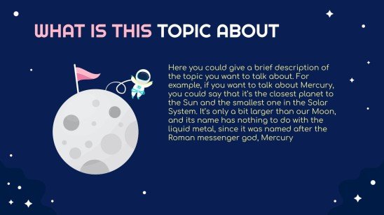 우주 탐험 수업 프레젠테이션 템플릿