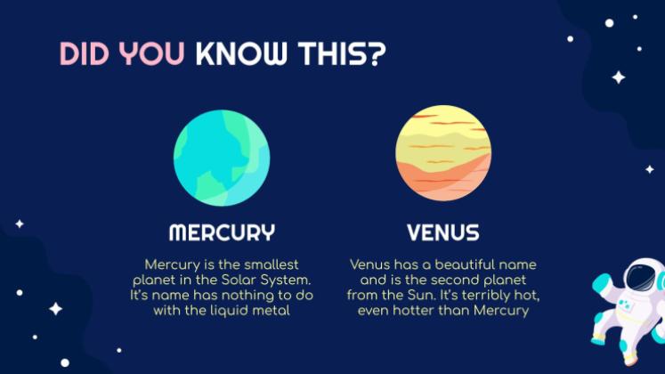 우주 탐험 수업 프레젠테이션 템플릿