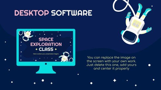 우주 탐험 수업 프레젠테이션 템플릿