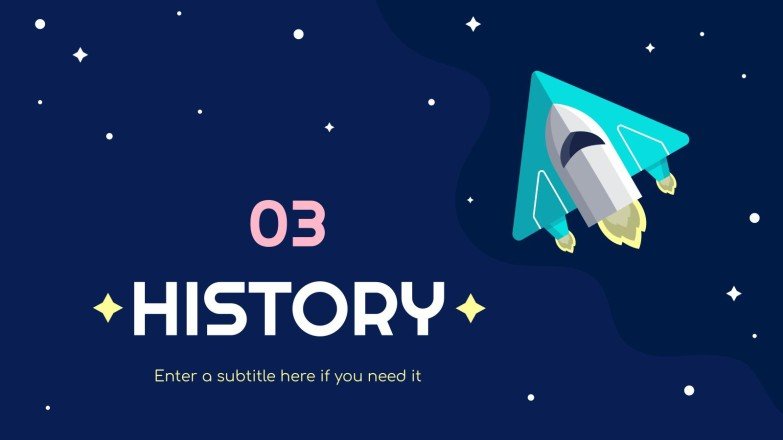 우주 탐험 수업 프레젠테이션 템플릿