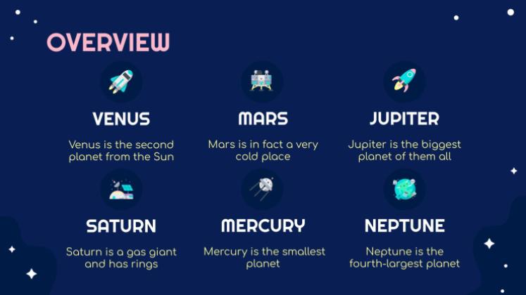 우주 탐험 수업 프레젠테이션 템플릿