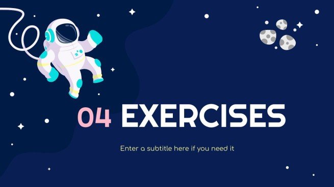 우주 탐험 수업 프레젠테이션 템플릿