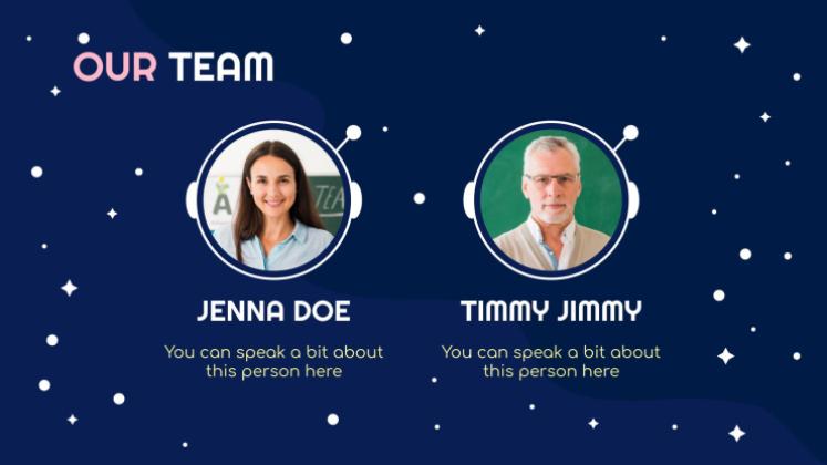 우주 탐험 수업 프레젠테이션 템플릿