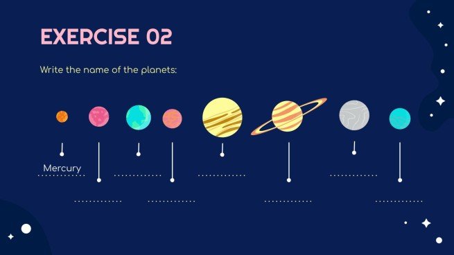 우주 탐험 수업 프레젠테이션 템플릿