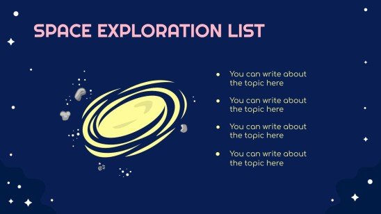 우주 탐험 수업 프레젠테이션 템플릿