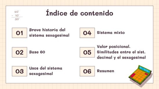 Plantilla de presentación Sistema sexagesimal
