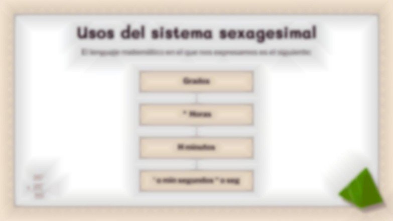 Plantilla de presentación Sistema sexagesimal