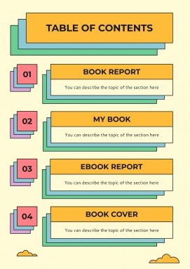 Bunter Buchbericht Präsentationsvorlage