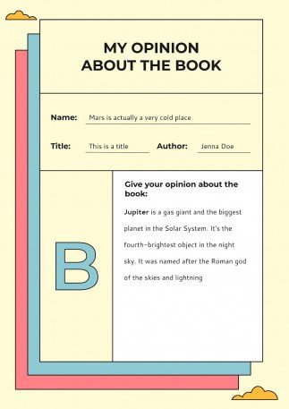 Bunter Buchbericht Präsentationsvorlage