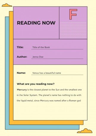 Bunter Buchbericht Präsentationsvorlage