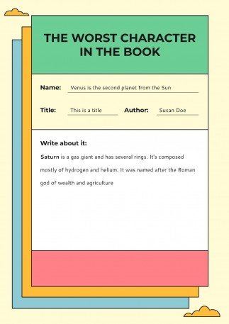 Bunter Buchbericht Präsentationsvorlage