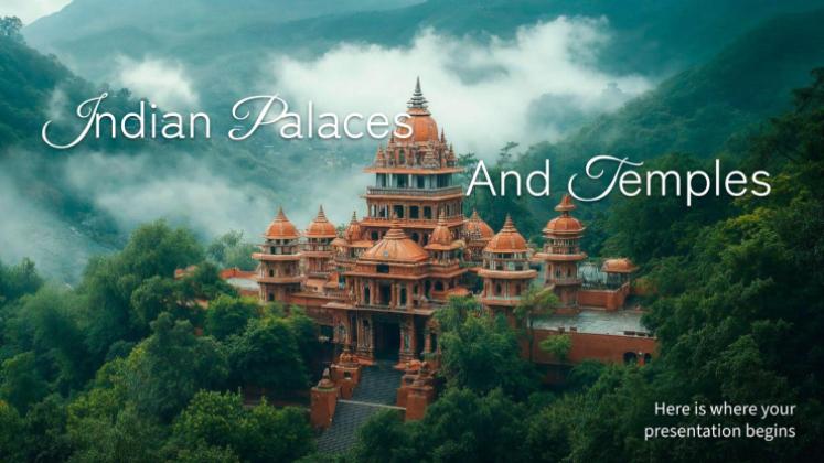 Indische Paläste und Tempel Präsentationsvorlage