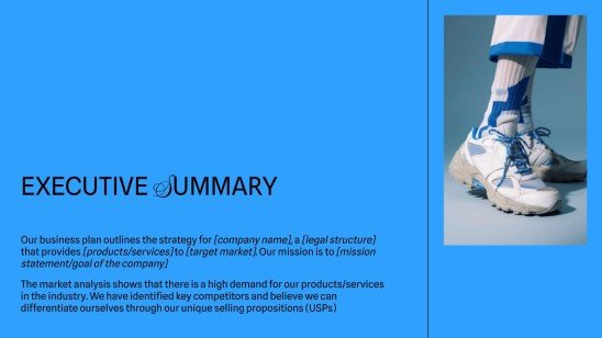 Plantilla de presentación Plan de negocios azul simple