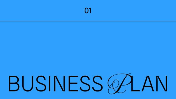 Plantilla de presentación Plan de negocios azul simple