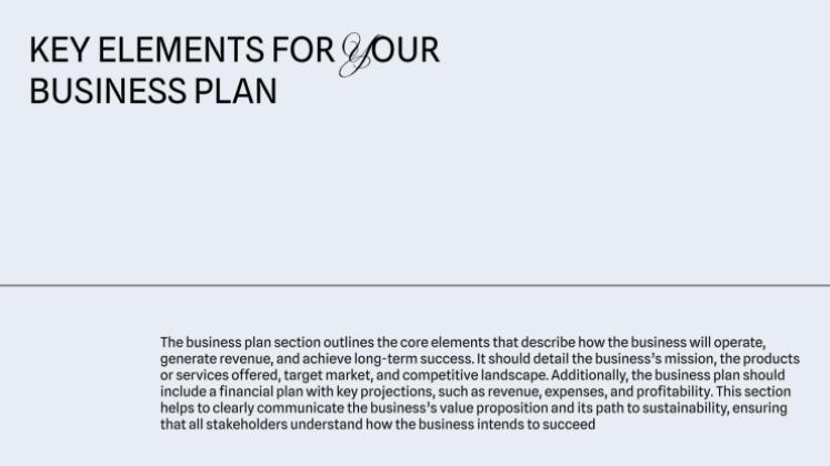 Plantilla de presentación Plan de negocios azul simple