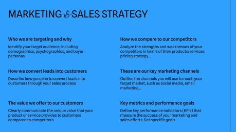 Plantilla de presentación Plan de negocios azul simple