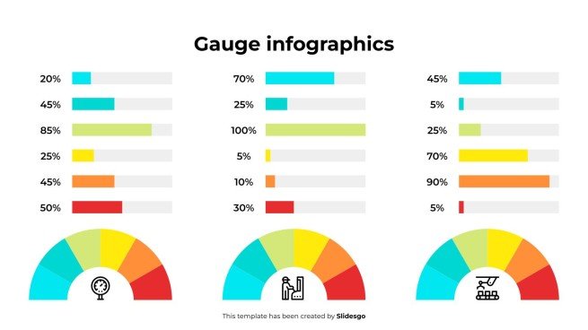 Gauge Infographics presentation template 