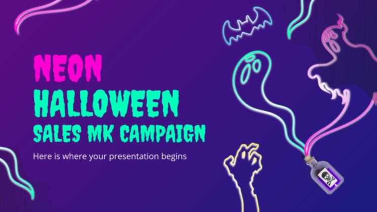 Campagne de marketing pour les ventes d'Halloween Modèles de présentation