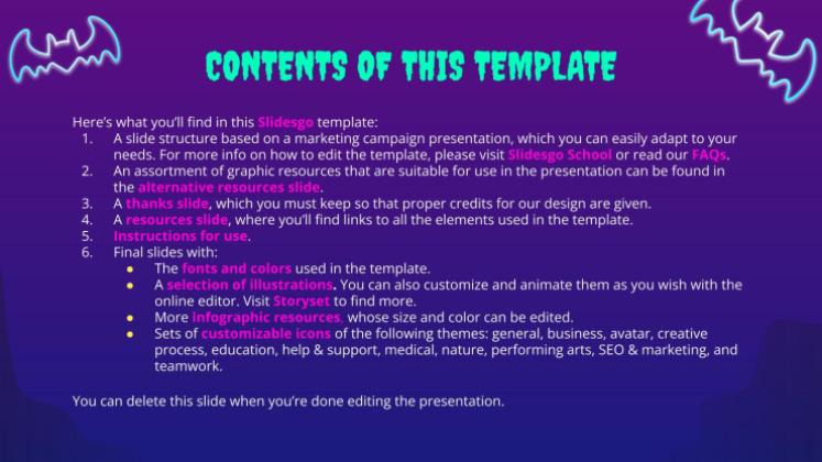 Campagne de marketing pour les ventes d'Halloween Modèles de présentation