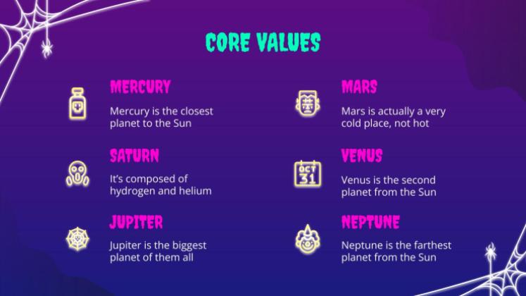 Campagne de marketing pour les ventes d'Halloween Modèles de présentation