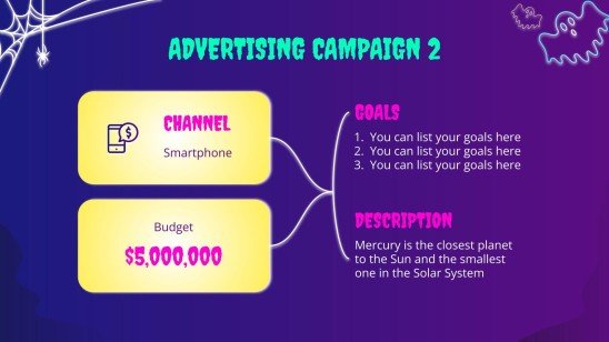 Campagne de marketing pour les ventes d'Halloween Modèles de présentation