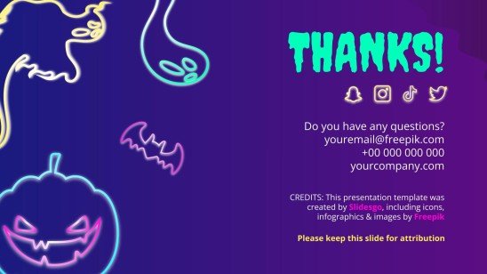 Campagne de marketing pour les ventes d'Halloween Modèles de présentation