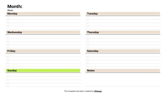 Modelo de apresentação Planejador Semanal Profissional