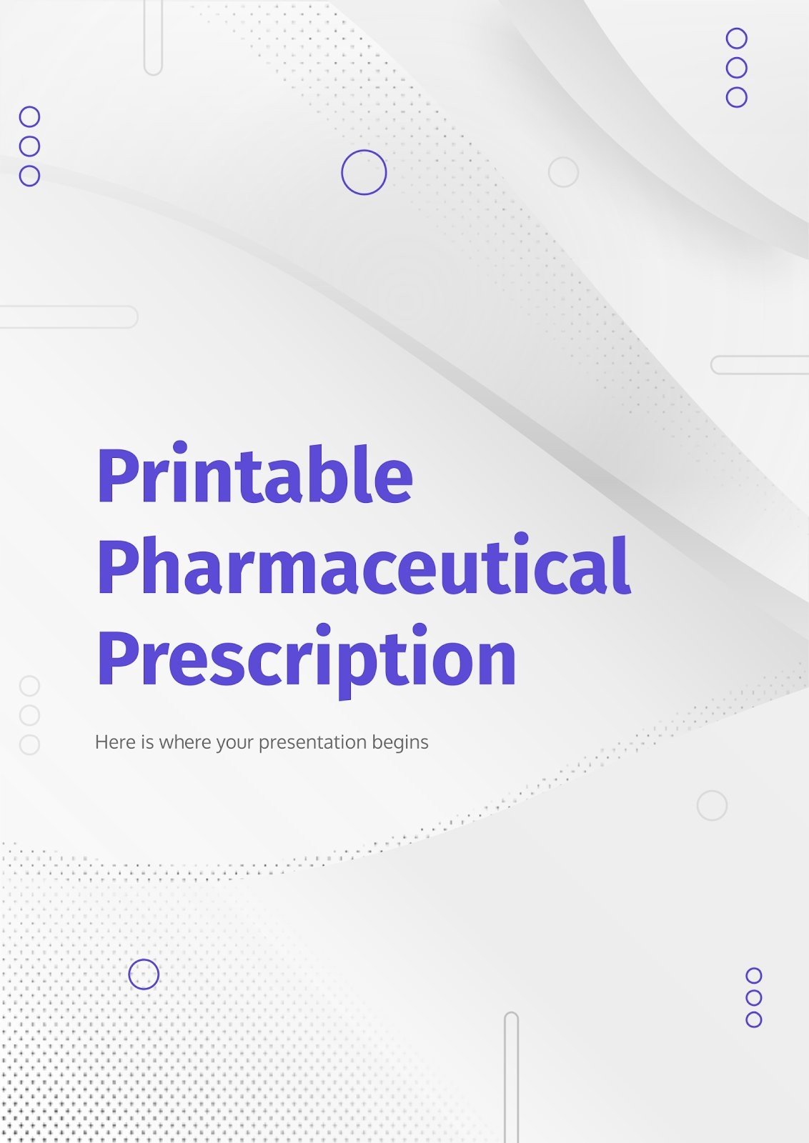 Ordonnances pharmaceutiques imprimables Modèles de présentation