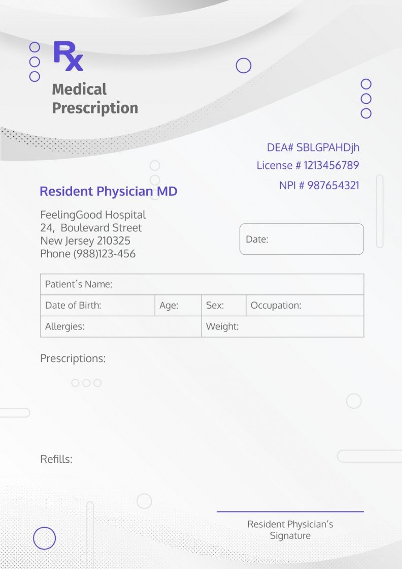 Printable Pharmaceutical Prescription | Google Slides &amp; PPT