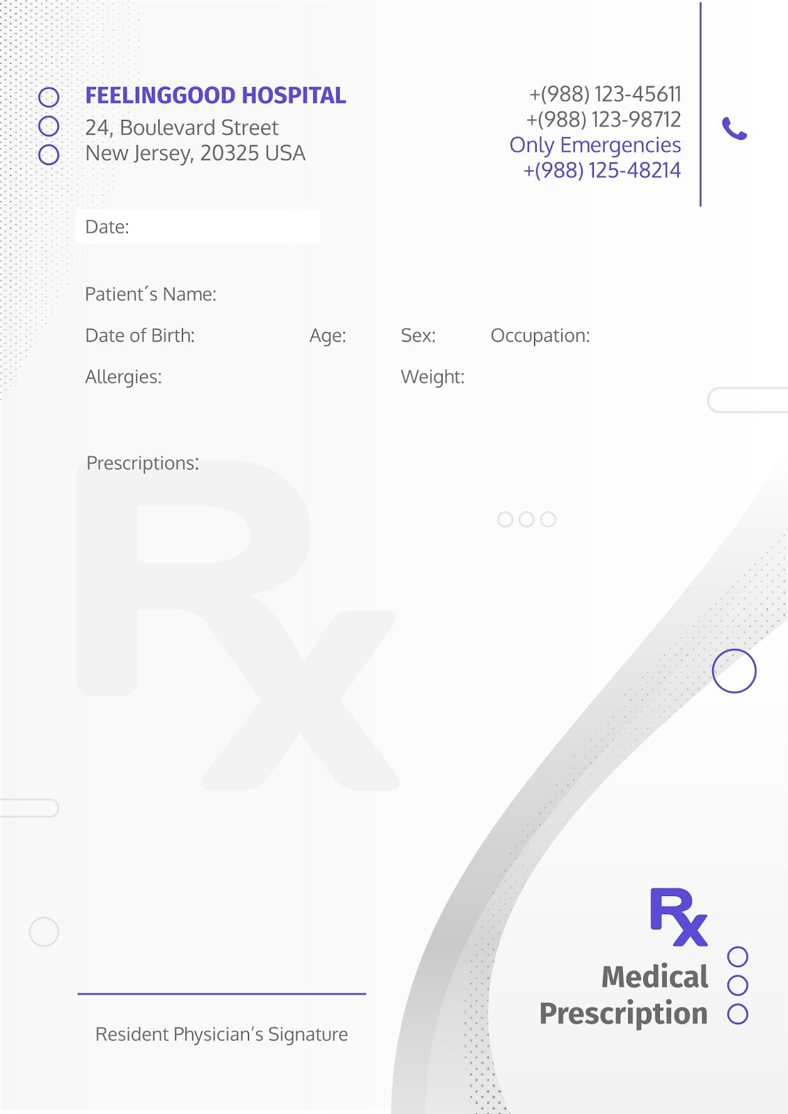 Printable Pharmaceutical Prescription | Google Slides &amp; PPT