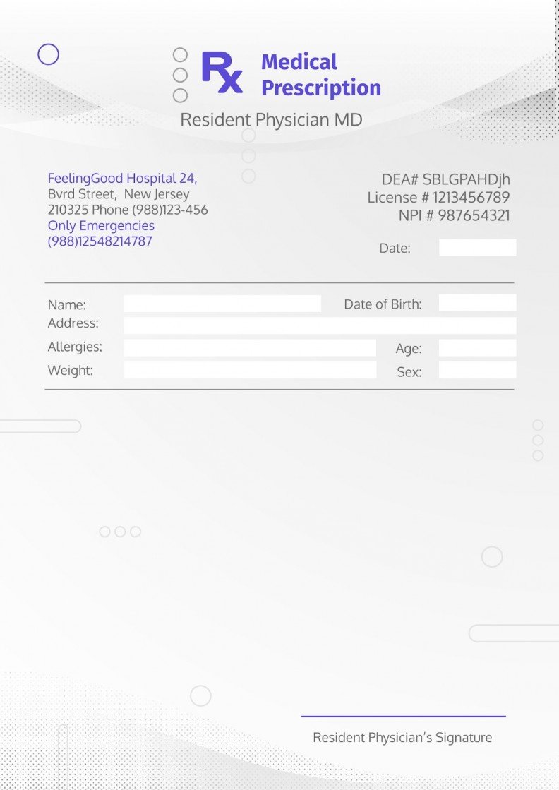 Printable Pharmaceutical Prescription | Google Slides &amp; PPT